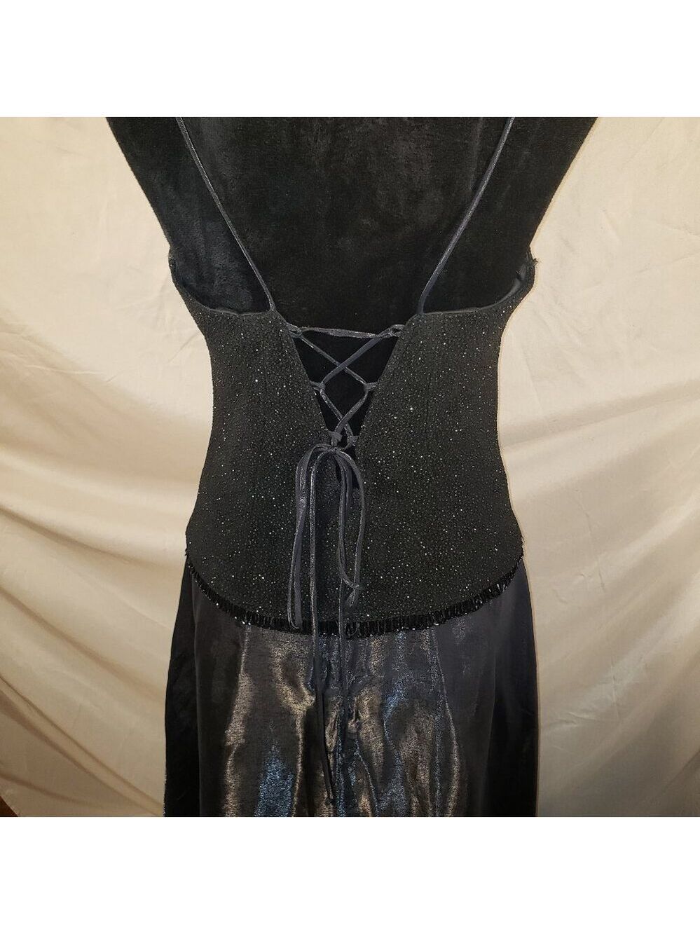 Betsy & Adam Black Sparkling Evening Gown - 14 - Picture 6 of 10